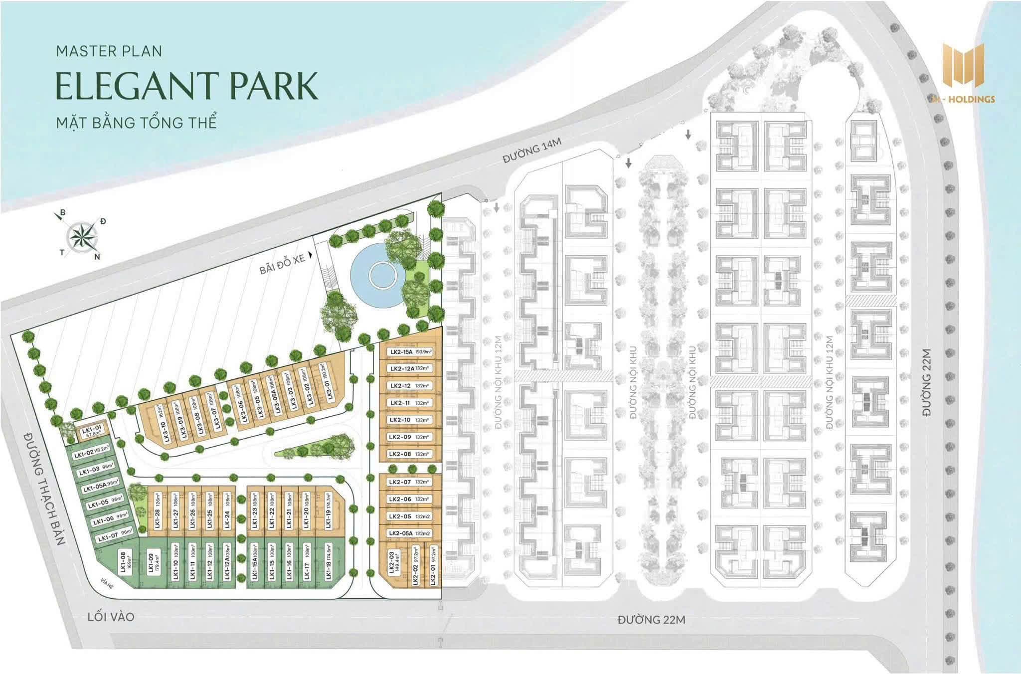 Mặt bằng phân lô Elegant Park